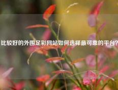 比较好的外围足彩网站如何选择最可靠的平台？