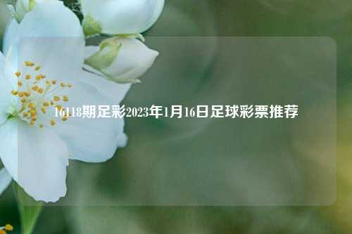 16118期足彩2023年1月16日足球彩票推荐